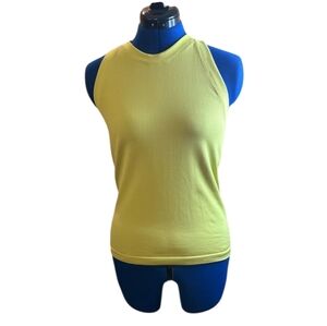 Athleta Lime Green Ribbed Tank Workout Gym Top